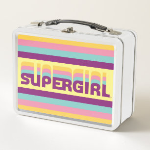 Lunch Box Supergirl Retro Colorshift Graphic