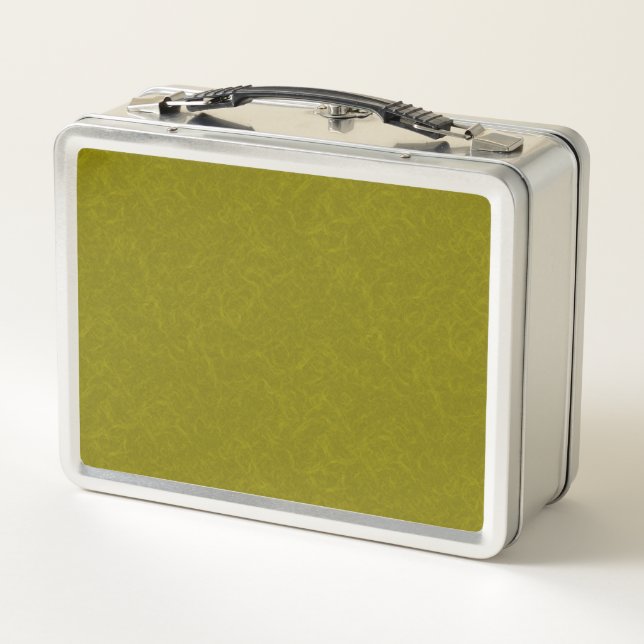 Lunch Box Surface vert olive avec un motif subtil tourbillon (Dos)