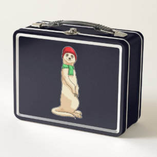 Lunch Box Suricate avec chapeau et écharpe