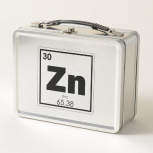 Lunch Box Symbole chimique de l'élément de zinc chimie formu