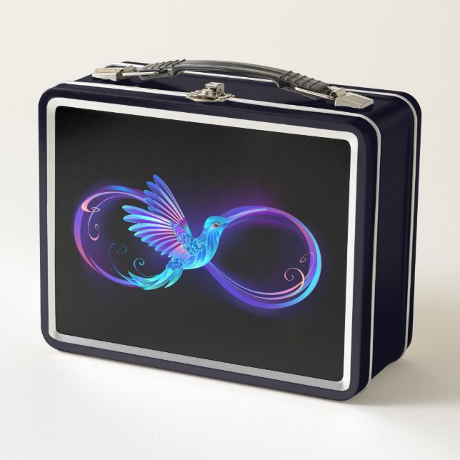 Lunch Box Symbole de Neon Infinity par Glowing Hummingbird (Devant)