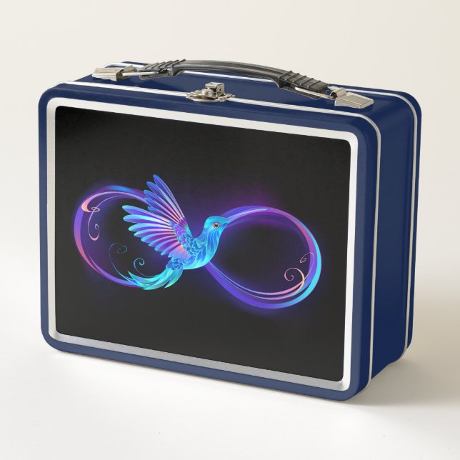 Lunch Box Symbole de Neon Infinity par Glowing Hummingbird (Devant)
