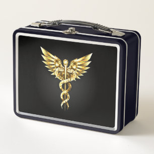 Lunch Box Symbole Polygonal Or Caduceus