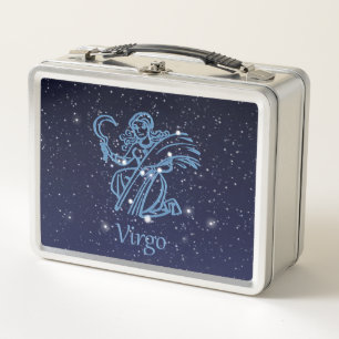 Lunch Box Symbole Virgo Constellation et Zodiac avec étoiles