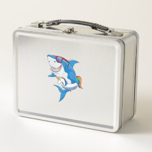 Lunch Box T-shirt de fête en piscine Licorne Requin Enfants