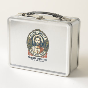 Lunch Box T-shirt graphique pour hommes Jésus Barber Christi