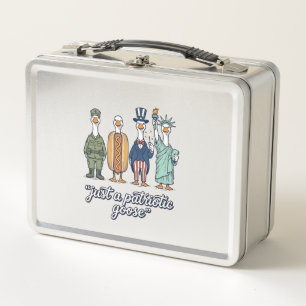 Lunch Box T-shirt vintage vector à la ligne de l'oie patriot