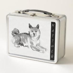 Lunch Box Tableau original 2 Chien chinois Année Anniversair