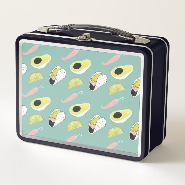 Lunch Box Taco à propos d'amour | Motif d'élément Taco (Devant)
