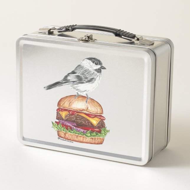Lunch Box Tahoe Black Capped Chickadee Cheeseburger Bird (Devant)