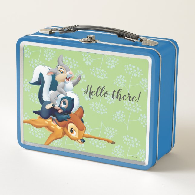 Lunch Box Tampon, Fleur et Bambi empilés pendant le jeu (Devant)