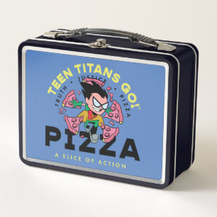 Lunch Box Teen Titans Go ! Robin "Truth Justice Pizza"