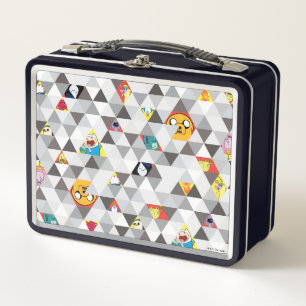 Lunch Box Temps d'aventure   Motif de caractères triangulair