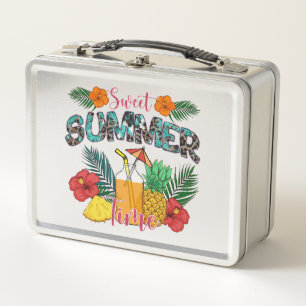 Lunch Box Temps d'été doux Fruits tropicaux et fleurs