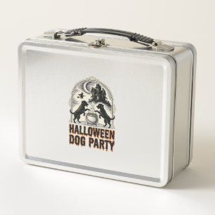 Lunch Box Thème de fête pour chien Halloween Chaudron de sor