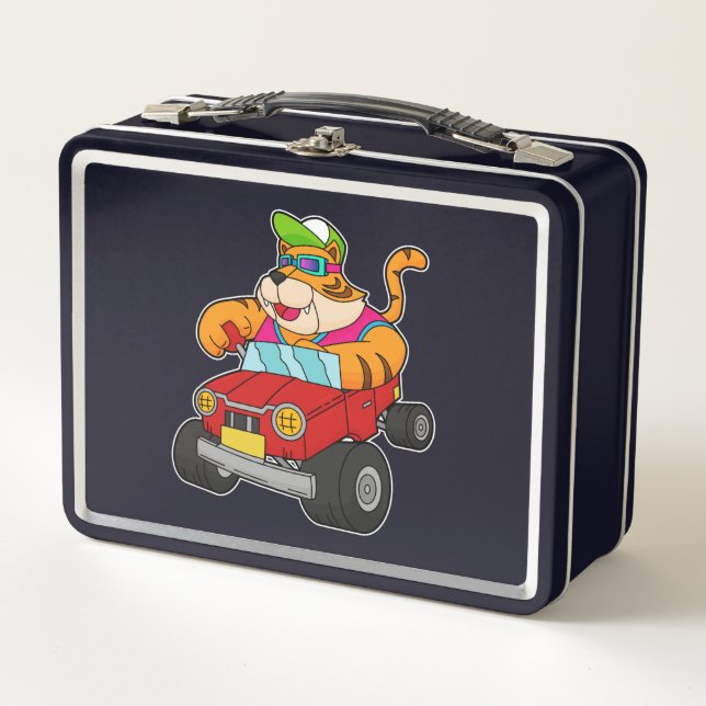 Lunch Box Tigre avec voiture (Devant)