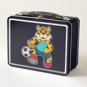 Lunch Box Tigre en joueur de football avec balle de football