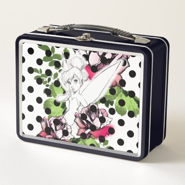 Lunch Box Tinker Bell Sketch avec Roses et Pois (Devant)