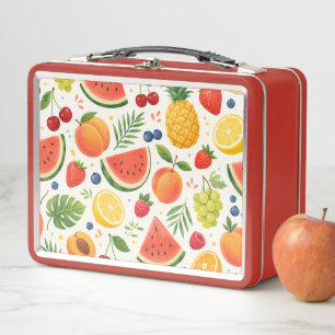 Lunch Box Tissu à motif de fruits d'été   Pastèque tropicale