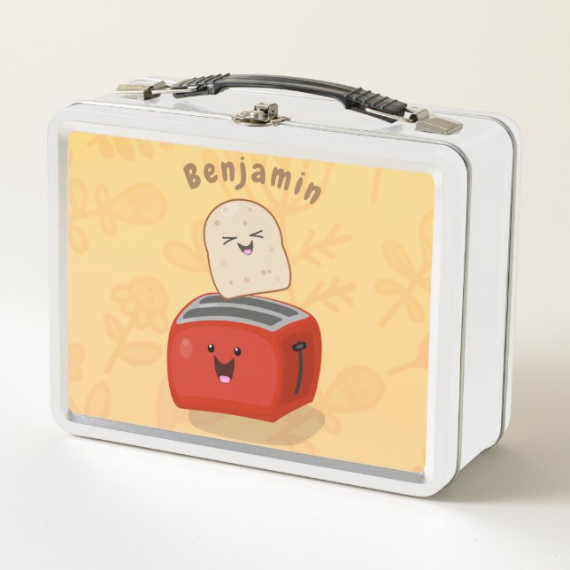 Lunch Box Toast de Cute kawaii et dessin animé de grille-pai (Devant)