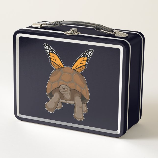 Lunch Box Tortue aux couleurs arc-en-ciel (Devant)