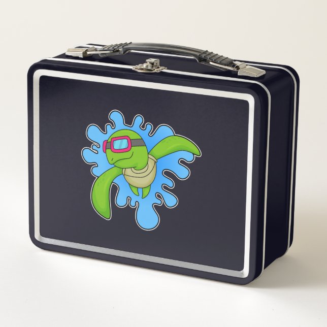 Lunch Box Tortue Piscine lunettes de natation (Devant)