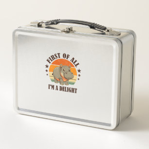 Lunch Box Tout d'abord je suis un délicieux bébé Hippo Moo D