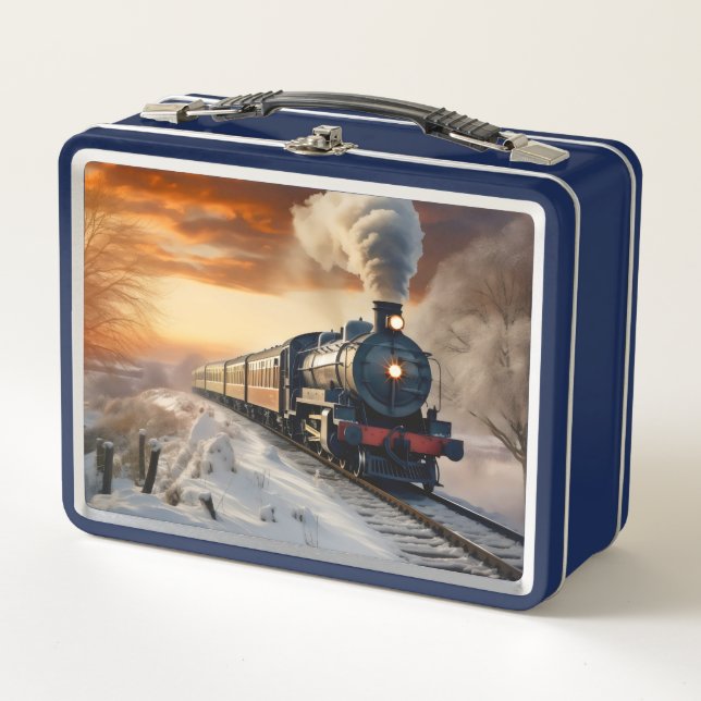 Lunch Box Train en soirée d'hiver (Devant)