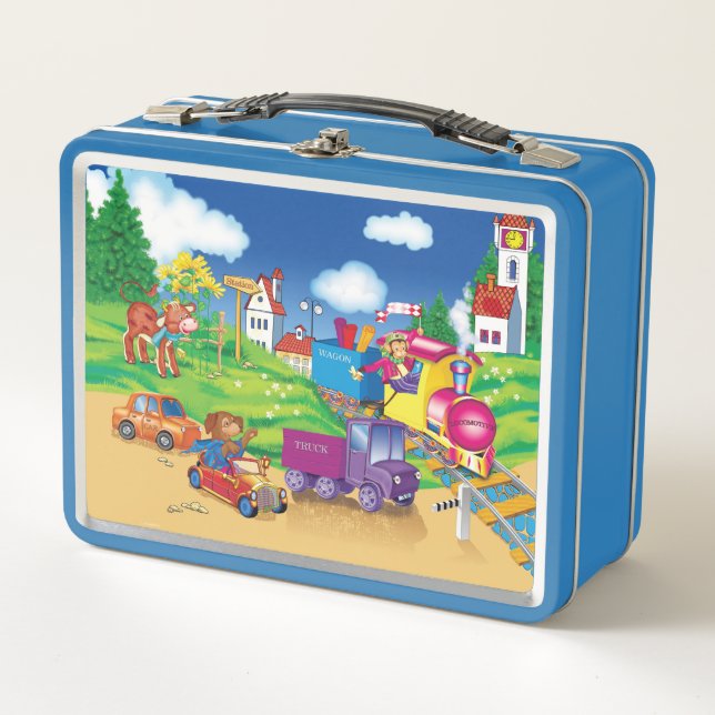 Lunch Box train et voiture pour le garçon (Devant)