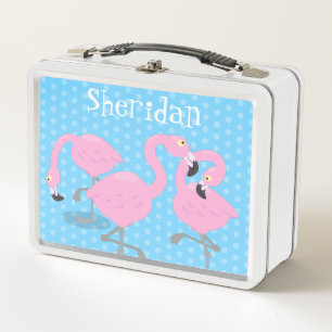 Lunch Box Trio de flamants roses mignons illustration de des