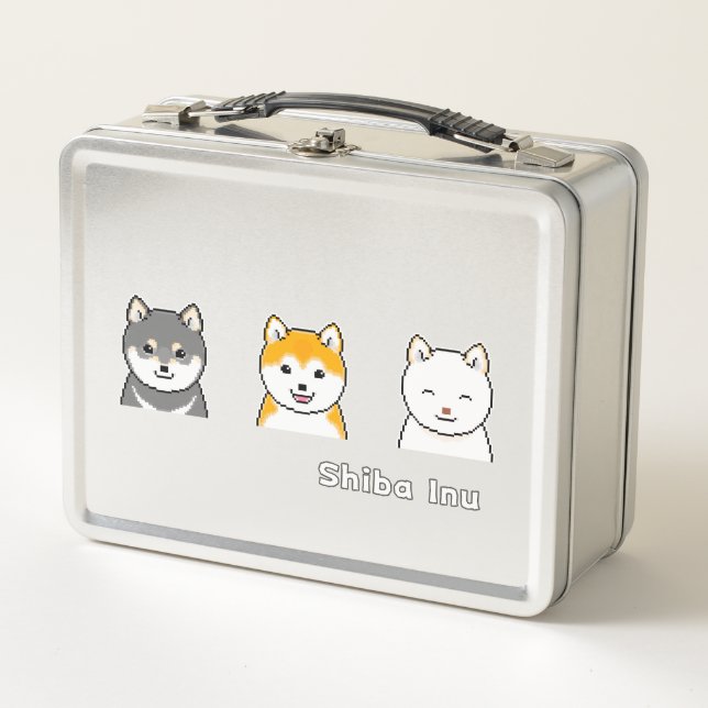 Lunch Box Trois Chiens Shiba Inu Avec Différentes Couleurs D (Devant)