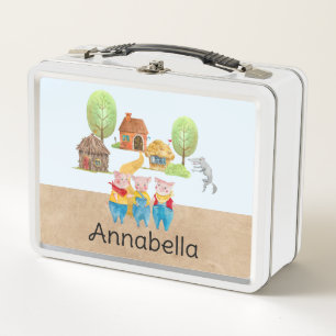 Lunch Box Trois petits cochons Colorful Folk and Fairy Tale