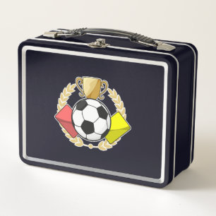 Lunch Box Trophée de football rouge et jaune