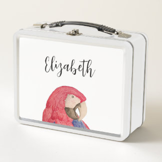 Lunch Box Tropical Jungle Parrot Dessin Macaw