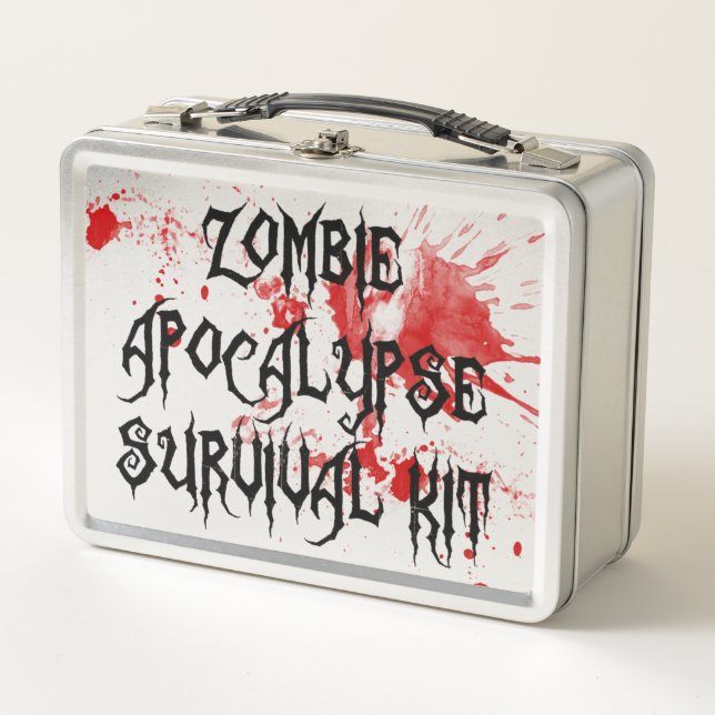 Lunch Box Trousse de survie Zombie Apocalypse Séparé de sang (Devant)