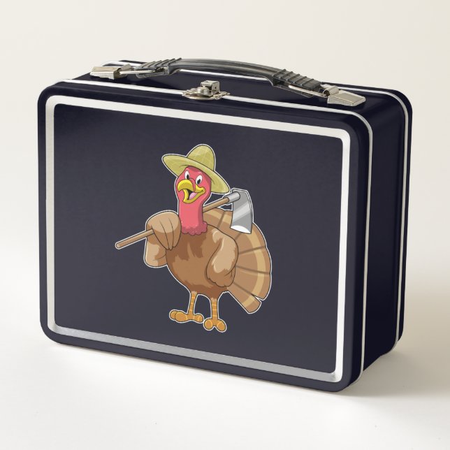Lunch Box Turkey as Farmer (Devant)