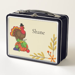 Lunch Box Turquie mignonne avec moisson Thanksgiving