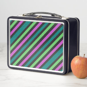 Lunch Box Turquoise, Vert citron, Parties scintillant rose c