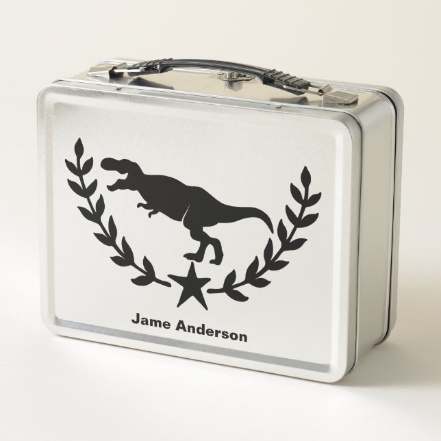 Lunch Box Tyrannosaurus Dinosaure Silhouette (Dos)