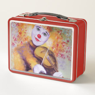 Lunch Box Un clown doux jouant du violon