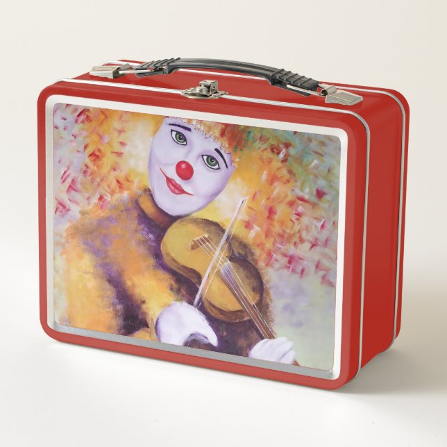 Lunch Box Un clown doux jouant du violon (Devant)