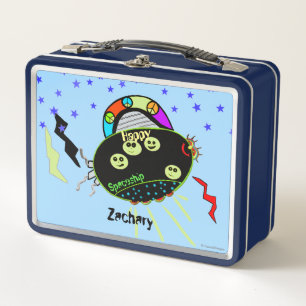 Lunch Box Un joyeux caricature sur le vaisseau spatial, le s