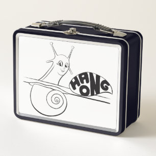 Lunch Box Un mignon escargot de dessin sur un Plante avec un
