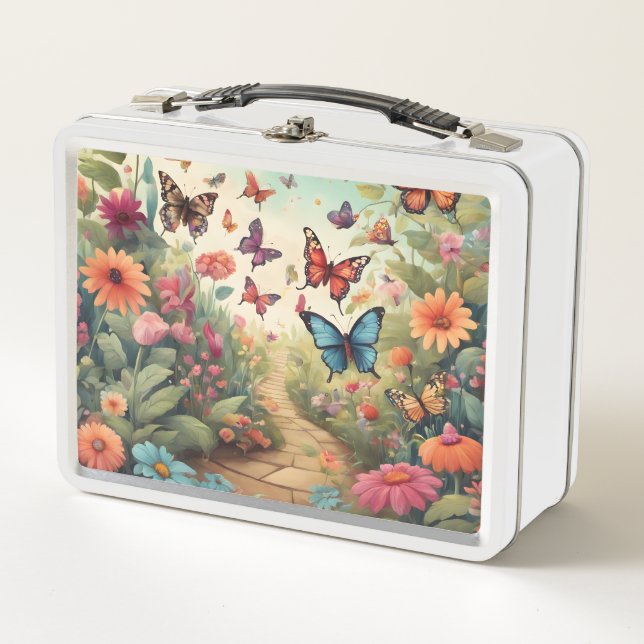 Lunch Box Un papillon lunaire vibrant (Devant)