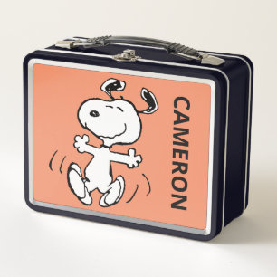 Lunch Box Une danse joyeuse de Snoopy Ajouter Votre Nom