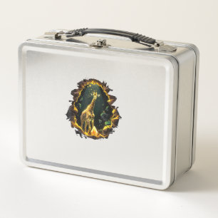 Lunch Box Une Girafe À L'Intérieur D'Une Arche Décorée De C