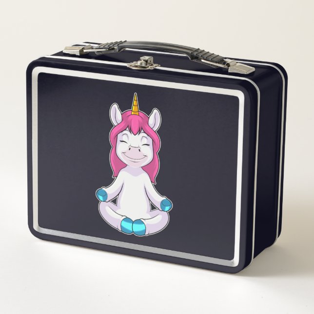 Lunch Box Unicorne à Meditate en position assise (Devant)