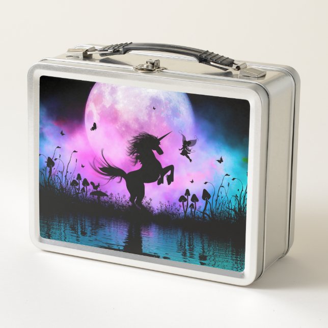 Lunch Box Unicorne avec peu de fée (Devant)