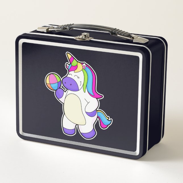 Lunch Box Unicorne avec volleyball (Devant)