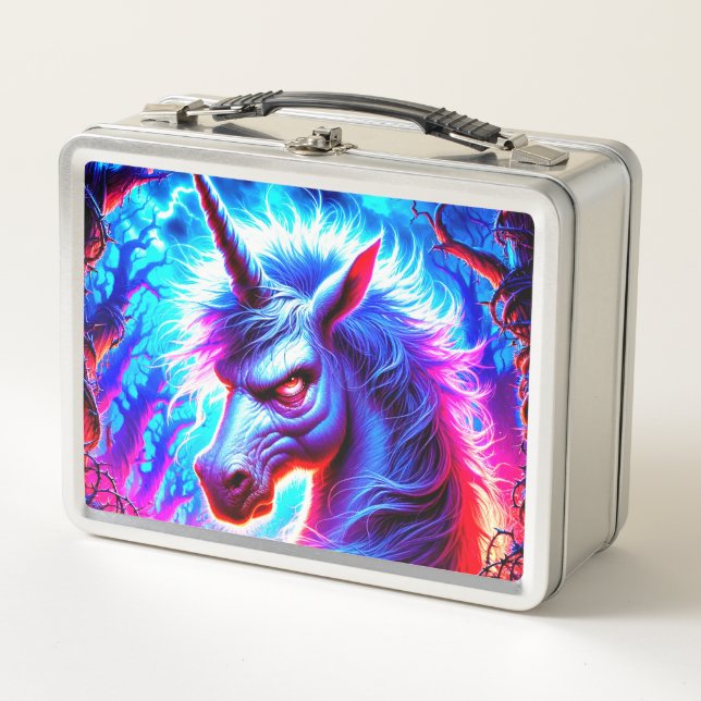 Lunch Box Unicorne en colère (Devant)